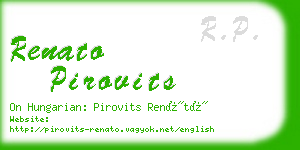renato pirovits business card